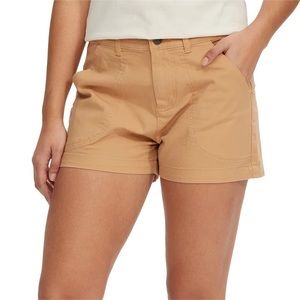 Patagonia Women’s Stand Up Organic Cotton Canvas Shorts in Dark Caramel, Size 8